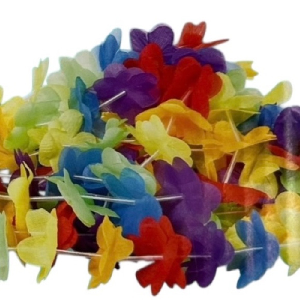 (25) Count Hawaiian Leis Flower Necklace 36” Luau Hawaii Tropical Party Favor